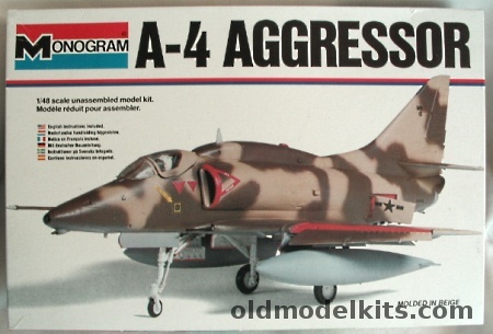 Monogram 1/48 Douglas A-4 Aggressor Skyhawk (Top Gun) - A-4E or A-4F Variants, 5411 plastic model kit